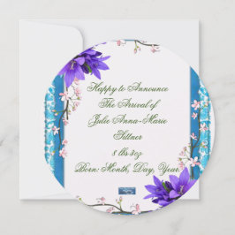 フラットカード3（パープルブロッサム） RFPMデザイン ©️2024 案内状