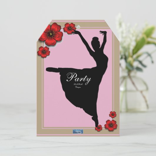 フラットカード6薄紫(BalletFlowers)RFPMDesigns ©️ 2024 (スタンド正面)