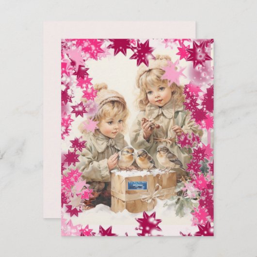 フラットカード7 (PinkSnowFlakes) RFPMDesigns ©️ 2024 (正面/裏面)