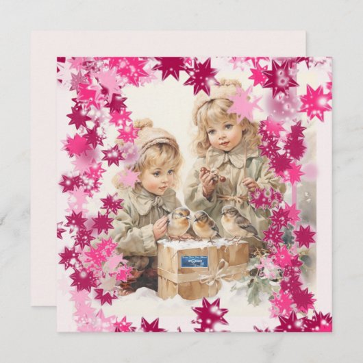 フラットカード9 (PinkSnowFlakes) RFPMDesigns ©️ 2024 (正面/裏面)