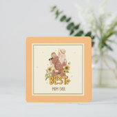 フラットカード「お母さんと娘のひまわり咲き」 (スタンド正面)