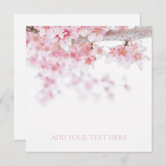 フラットカード：さくらんぼ花 (正面/裏面)