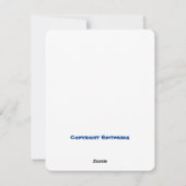 フラットカード、サイズ： 4.25インチ×5.5インチ、紙: Matt シーズンカード (裏面)