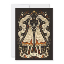 フラットカード – ジェミニシナ〔占星術の〕十二宮図アート