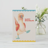 フラットカード バースデー Birthday Card -Blue-footed Boody- (スタンド正面)