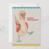 フラットカード バースデー Birthday Card -Blue-footed Boody- (正面)