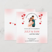 フラットカード - ベビーシャワーの招待状 シーズンカード (正面/裏面)