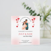 フラットカード - ベビーシャワーの招待状 シーズンカード (スタンド正面)