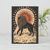 フラットカード – レオシナ〔占星術の〕十二宮図アート シーズンカード (スタンド正面)