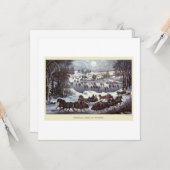 フラットカード：ヴィンテージクリスマス：セントラルパーク カード (正面/裏面インサイチュ)