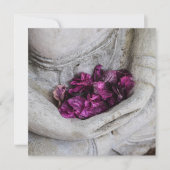 フラットカード:仏と花。 サンキューカード (正面)