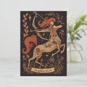 フラットカード – 射手座天空〔占星術の〕十二宮図アート シーズンカード (スタンド正面)