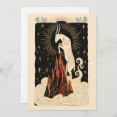 フラットカード – 山羊座天空〔占星術の〕十二宮図アート シーズンカード (正面/裏面)