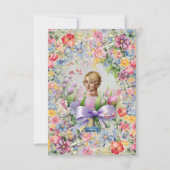 フラットカード 1枚 - L-グレー(カメオ ガーデン) RFPMデザインズ ©️ 2024 招待状 (正面)