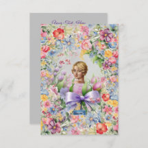 フラットカード 1枚 - L-グレー（カメオ ガーデン） RFPMデザインズ©️2024