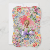 フラットカード 10枚 赤（カメオ ガーデン） RFPMDesigns ©️2024 招待状 (正面)