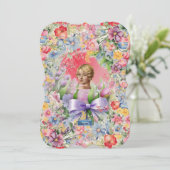 フラットカード 10枚 赤（カメオ ガーデン） RFPMDesigns ©️2024 招待状 (スタンド正面)