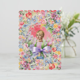 フラットカード 11 赤(カメオ ガーデン) RFPMデザインズ ©️2024 招待状