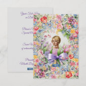 フラットカード 1 シルバー（カメオ ガーデン）RFPMデザインズ©️2024 招待状 (正面/裏面)