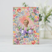 フラットカード 1 マンゴー（カメオ ガーデン）RFPMデザインズ©️2024 招待状 (スタンド正面)