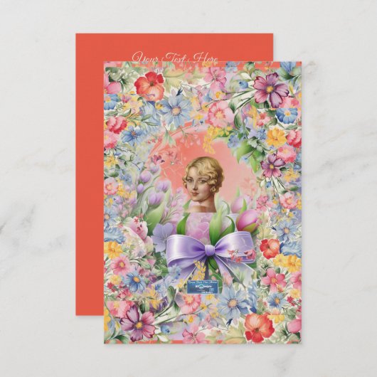 フラットカード 1 マンゴー（カメオ ガーデン）RFPMデザインズ©️2024 招待状 (正面/裏面)