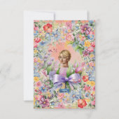 フラットカード 1 桃（カメオ ガーデン）RFPMデザインズ©️2024 招待状 (正面)