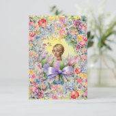 フラットカード 1 黄色（カメオ ガーデン）RFPMデザイン©️2024 招待状 (スタンド正面)