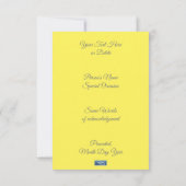 フラットカード 1 黄色（カメオ ガーデン）RFPMデザイン©️2024 招待状 (裏面)