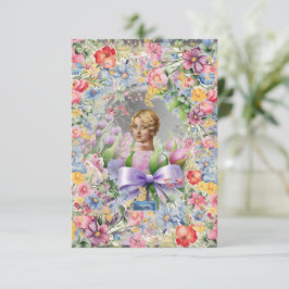 フラットカード 1  D-グレー（カメオ ガーデン） RFPMデザインズ©️2024 招待状