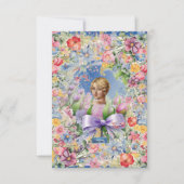 フラットカード 1 M-ブルー（カメオ ガーデン） RFPMデザインズ©️2024 招待状 (正面)