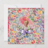 フラットカード 5 レッド(カメオ ガーデン) RFPMデザインズ ©️2024 招待状 (正面)