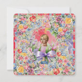 フラットカード 6 レッド(カメオ ガーデン) RFPMデザインズ ©️2024 招待状 (正面)