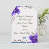 フラットカード 7 (パープルブロッサムス) RFPMデザインズ ©️2024 案内状 (スタンド正面)