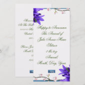 フラットカード 8 (パープルブロッサムス) RFPMデザインズ ©️2024 案内状 (正面/裏面)