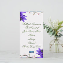 フラットカード 8 (パープルブロッサムス) RFPMデザインズ ©️2024