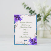 フラットカード 9 (パープルブロッサムス) RFPMデザインズ ©️2024 案内状 (スタンド正面)