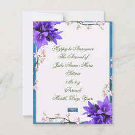 フラットカード 9 (パープルブロッサムス) RFPMデザインズ ©️2024 案内状