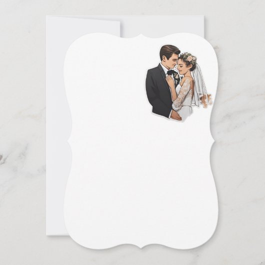 フラットカー結婚ドの花嫁.新郎。恋人たち (正面)