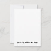 フラットカ空白のード – あなたは私の太陽の光 サンキューカード (裏面)