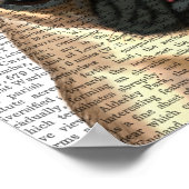 フラットキャップにパグ ポスター (角)