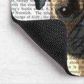 フラットキャップにパグ マウスパッド (コーナー)