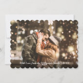 フラットクビクトリアンリスマスパーティーフォトグリーティングカード シーズンカード (裏面)