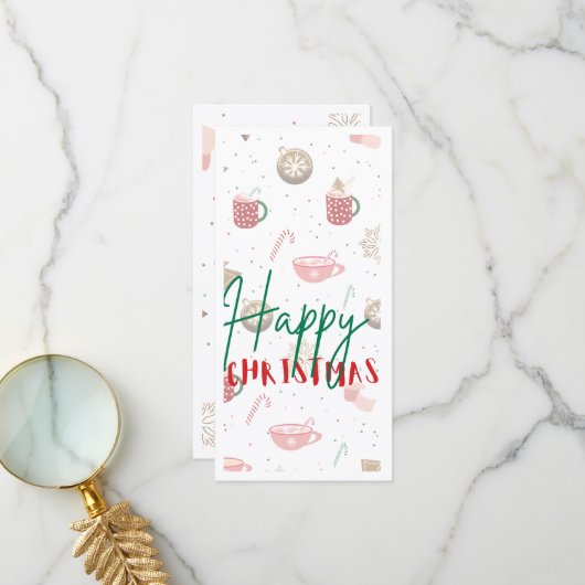 フラットクリスマスカード サンキューカード (正面/裏面インサイチュ)