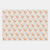 フラットクリスマスパターンデザイン ラッピングペーパーシート (正面3)