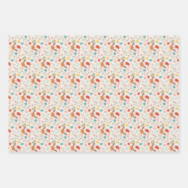 フラットクリスマスパターンデザイン ラッピングペーパーシート