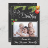 フラットクリスマスフォトカード シーズンカード (正面/裏面)