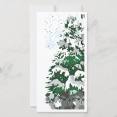 フラットクリスマスモンスターファミリーカード サンキューカード (裏面)