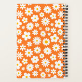 フラットグラフィックモダンデイジーオレンジ ノートブック (裏面)