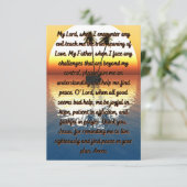 フラットグリーティングカードを再校正するための祈りの言葉 カード (スタンド正面)