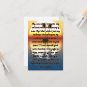 フラットグリーティングカードを再校正するための祈りの言葉 カード (正面/裏面インサイチュ)